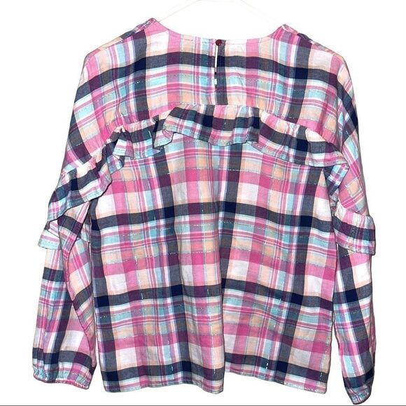 NWT True Craft Plaid Ruffled Top Kid's Size Large‎ - Picture 5 of 7